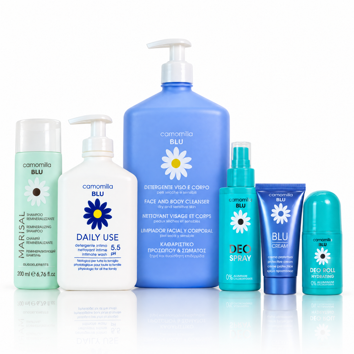 camomilla BLU BUNDLE AMAZING FAMILY - routine quotidiana per tutta la famiglia, set di sei prodotti