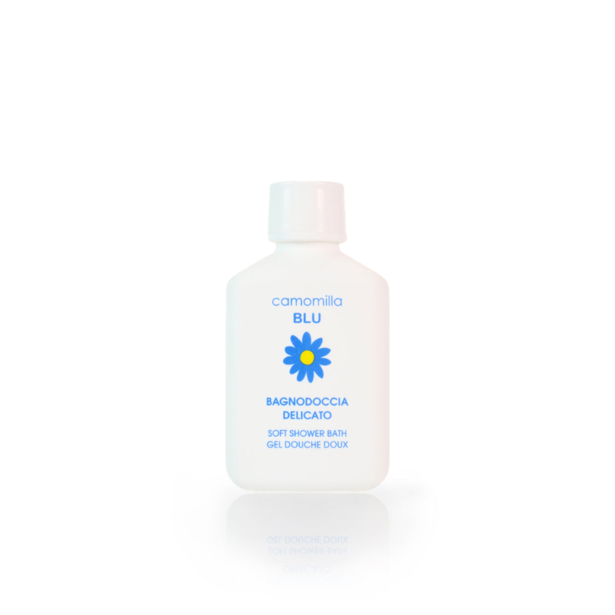 camomilla BLU BAGNODOCCIA DELICATO alla camomilla 50ml - fronte
