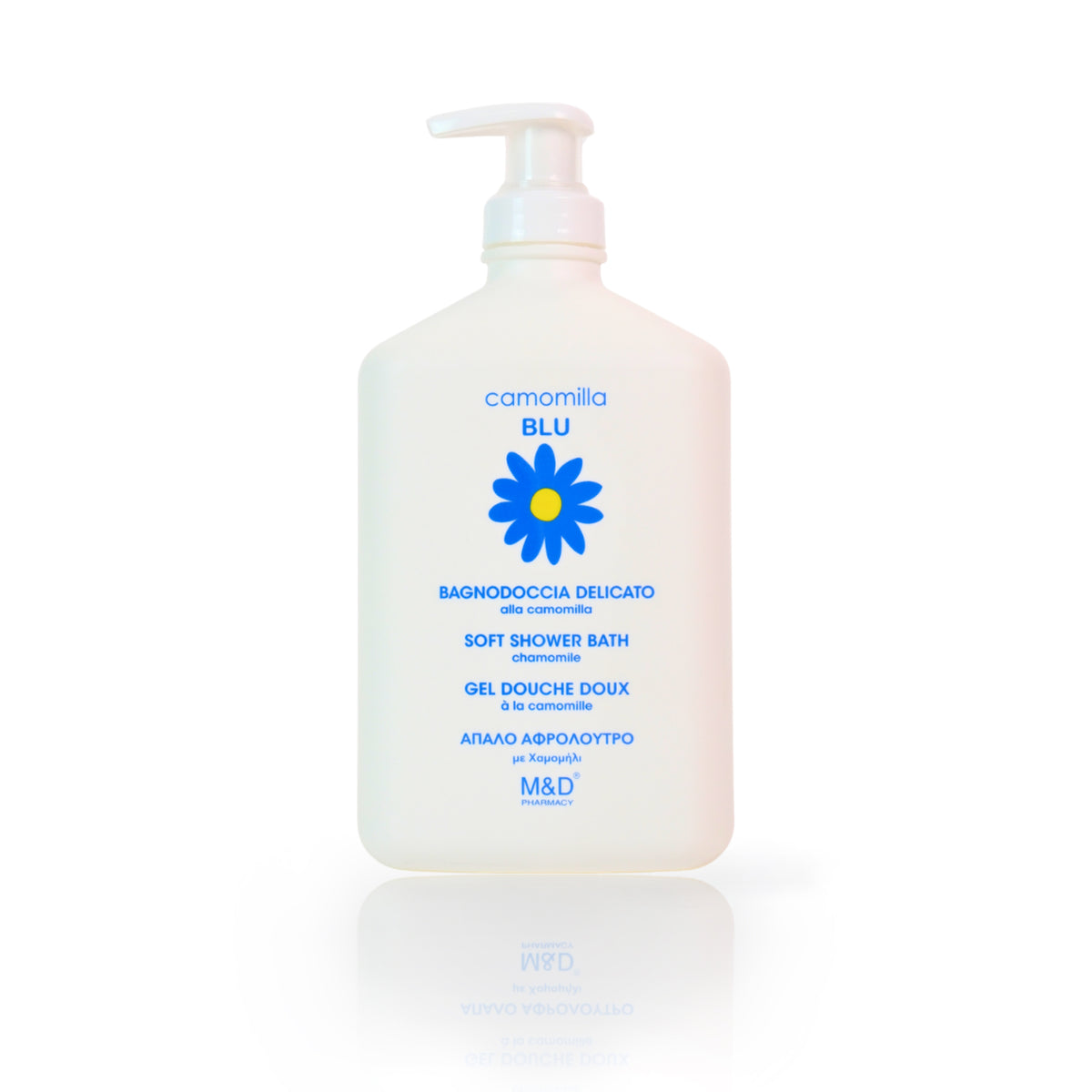 camomilla BLU BAGNODOCCIA DELICATO alla camomilla 500ml - fronte