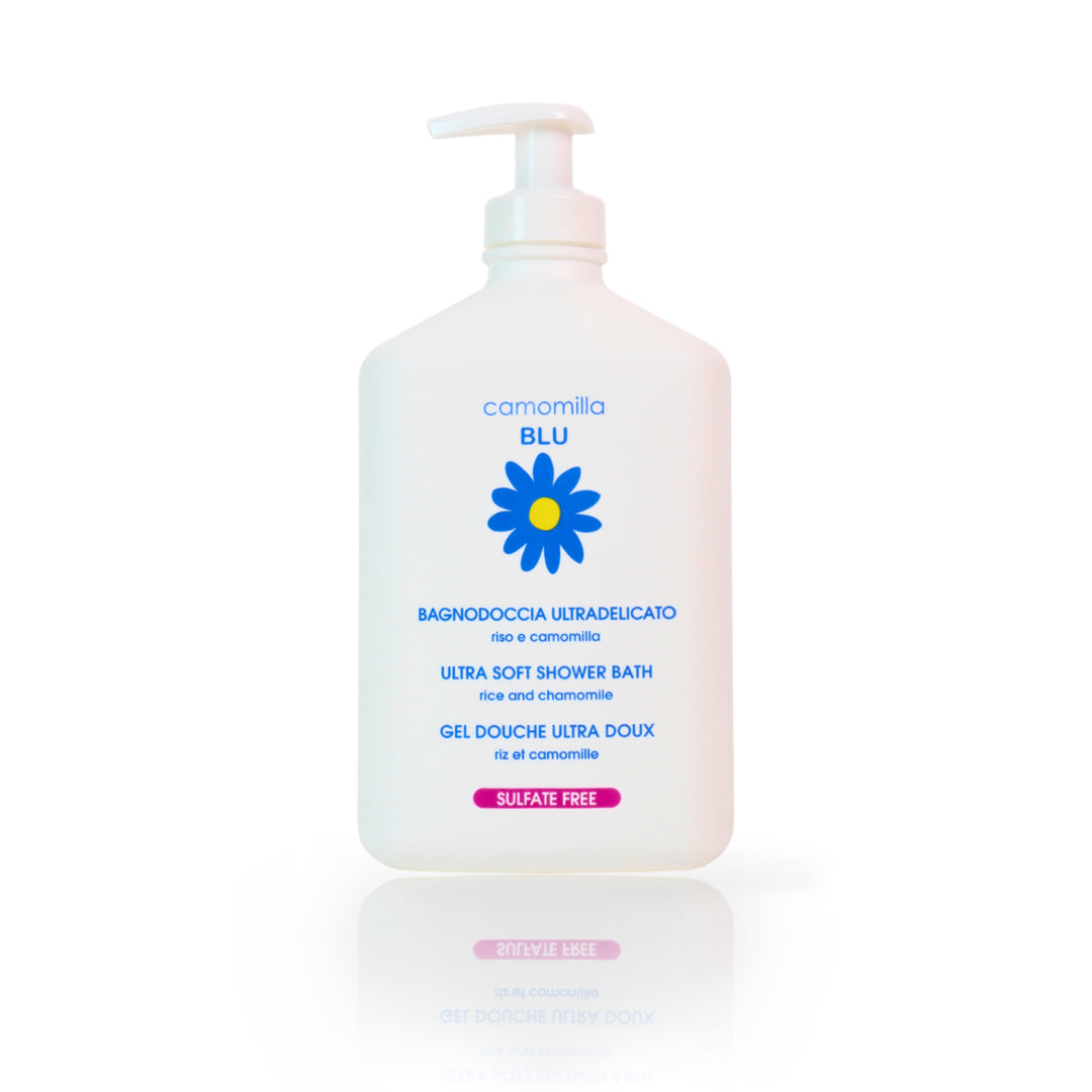 camomilla BLU BAGNODOCCIA ULTRADELICATO riso e camomilla 500ml - fronte