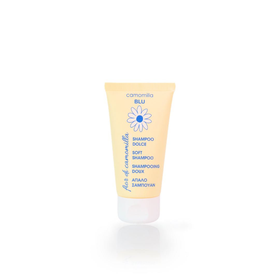 camomilla BLU FIOR DI CAMOMILLA shampoo dolce 50ml - fronte