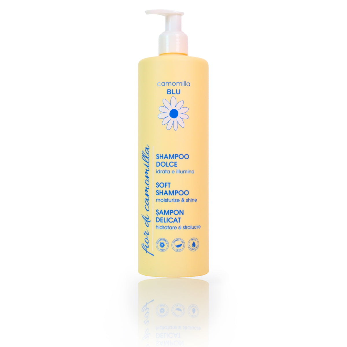 camomilla BLU FIOR DI CAMOMILLA shampoo dolce 500ml - fronte
