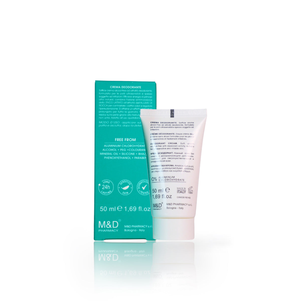 camomilla BLU DEO CREAM azione prolungata 50ml - retro