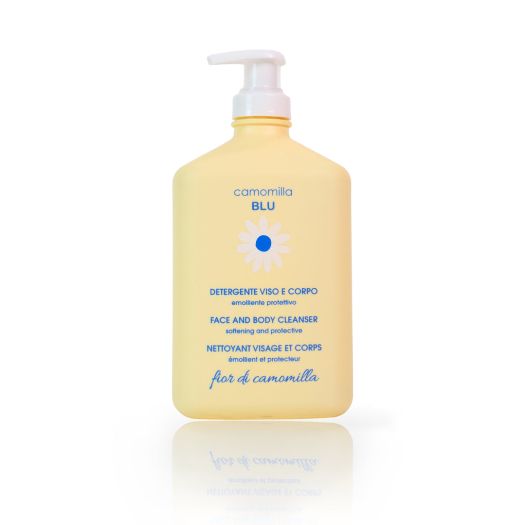 camomilla BLU FIOR DI CAMOMILLA detergente viso e corpo 500ml - fronte