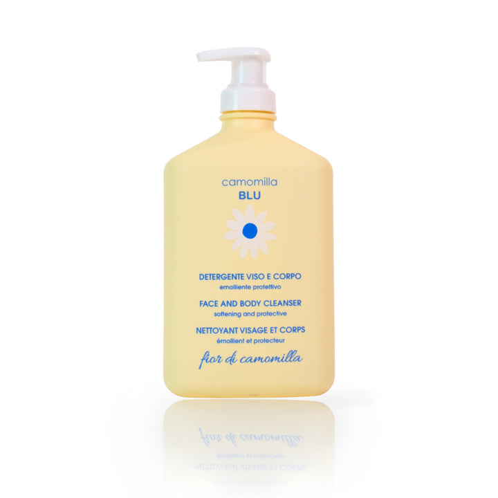 camomilla BLU FIOR DI CAMOMILLA detergente viso e corpo 500ml - fronte