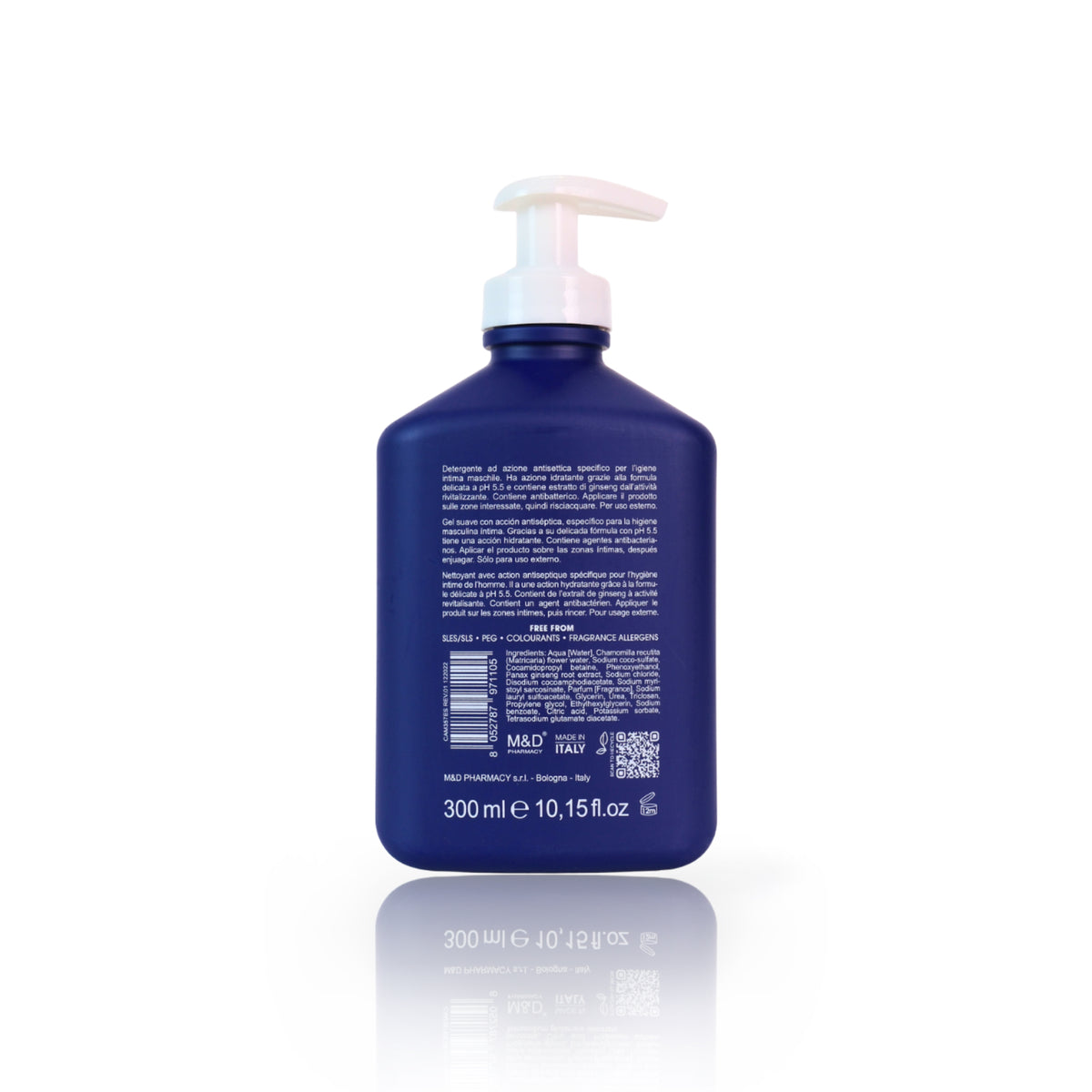 camomilla BLU ENERGY MAN detergente intimo 300ml - retro