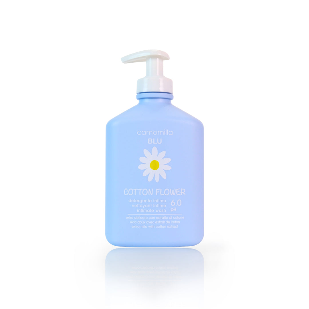 camomilla BLU COTTON FLOWER detergente intimo 300ml - fronte