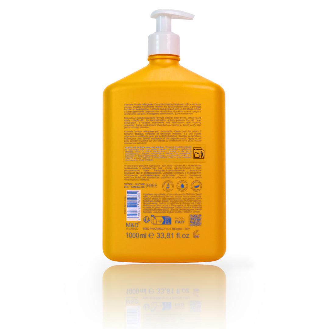 camomilla BLU OLIO DOCCIA pelli a tendenza atopica 1L - retro