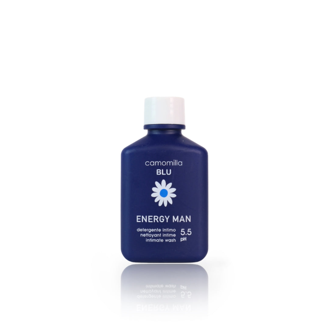 camomilla BLU ENERGY MAN detergente intimo uomo pH 5,5 50ml - fronte