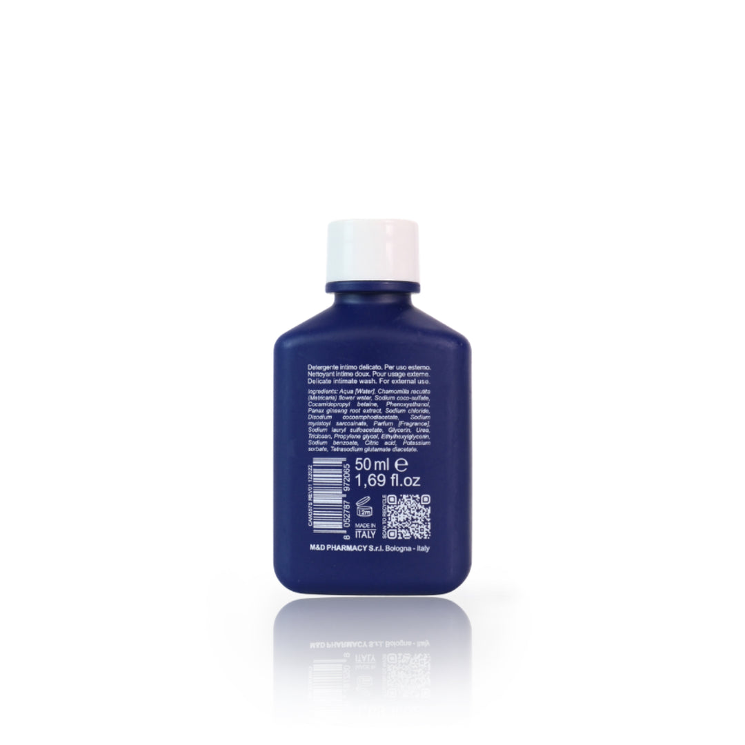 camomilla BLU ENERGY MAN detergente intimo uomo pH 5,5 50ml - retro