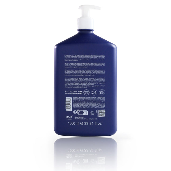 camomilla BLU ENERGY MAN Doccia Shampoo 1L - retro