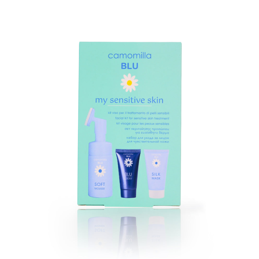 camomilla BLU MY SENSITIVE SKIN kit viso per pelli sensibili - fronte