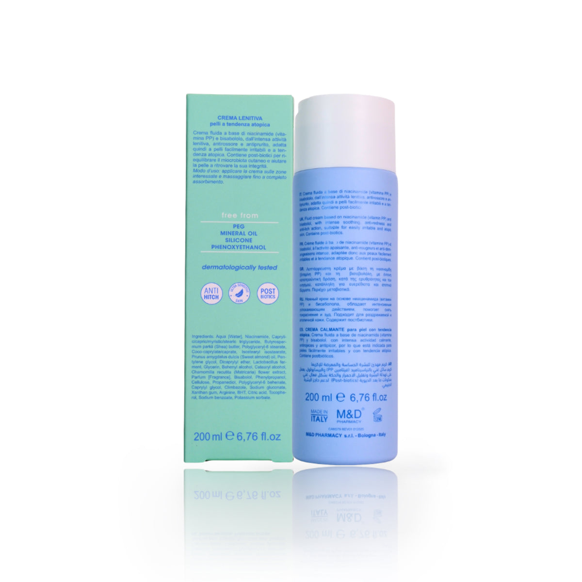 camomilla BLU CREMA LENITIVA pelli a tendenza atopica 200ml - retro