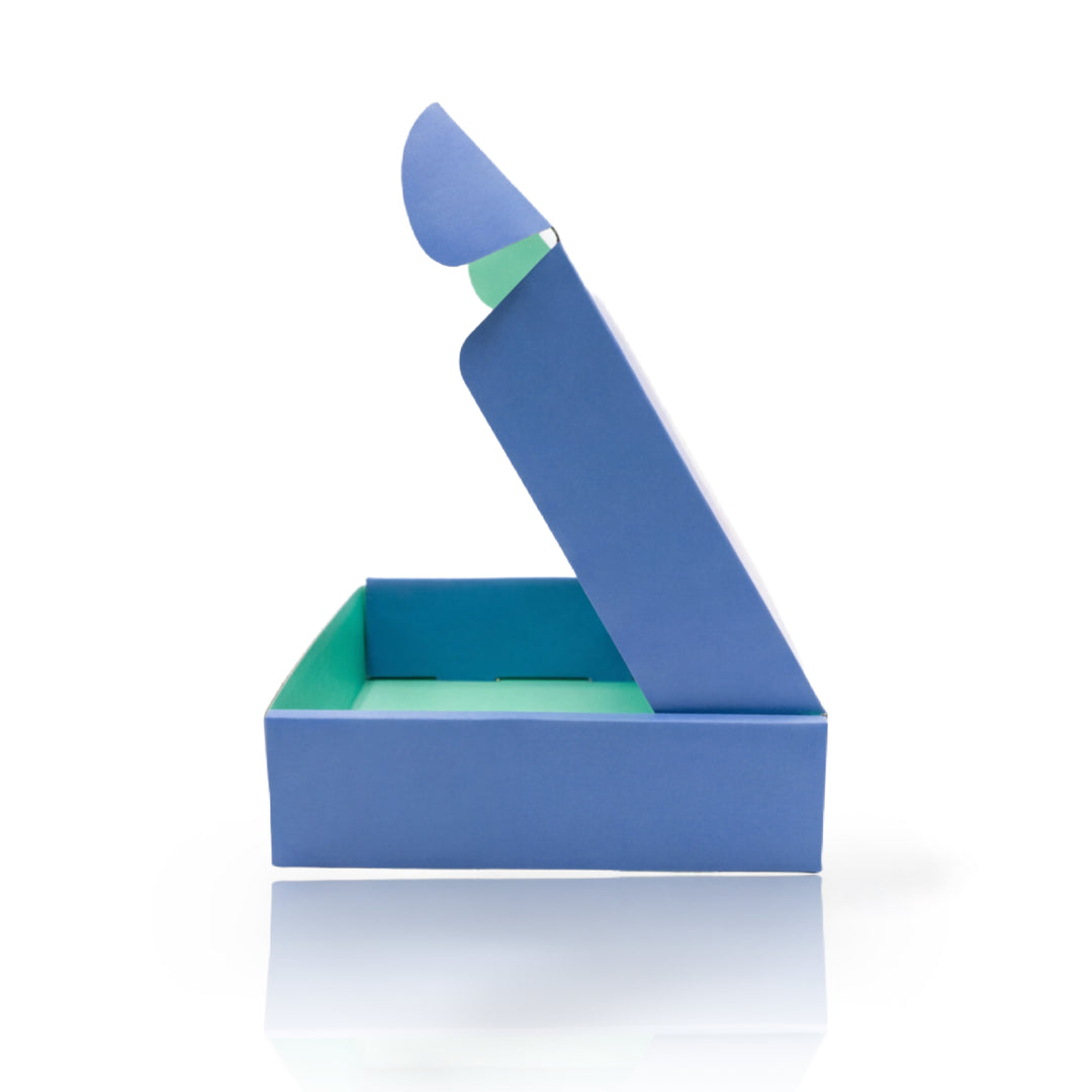 camomilla BLU Gift Box - scatola regalo aperta, vista laterale