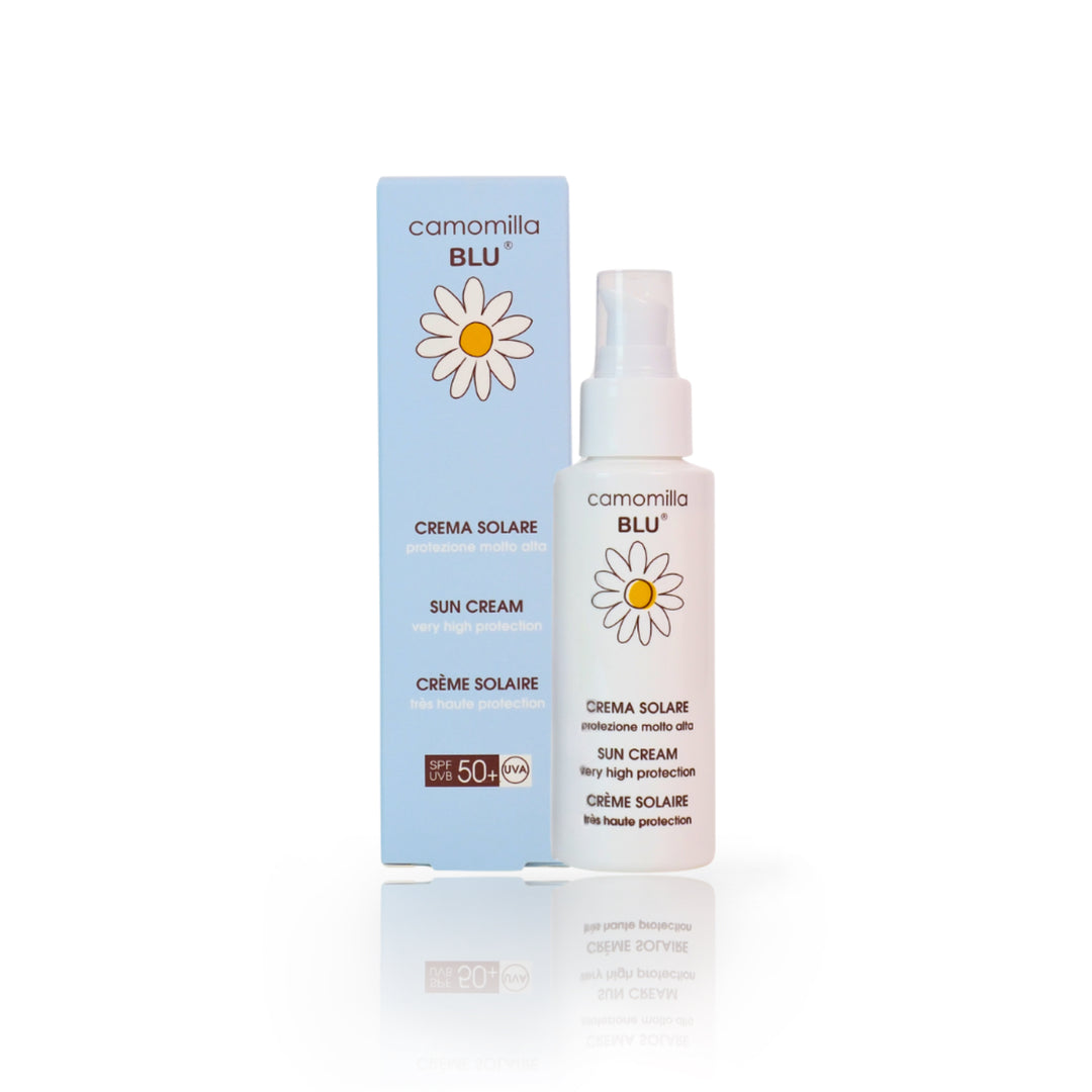 camomilla BLU CREMA SOLARE SPF50+ protezione molto alta 100ml - fronte